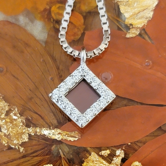 925 Sterling Silver 14K Gold Plated Nano Bible Water Drop CZ Pendant Necklace NW - Picture 3 of 8